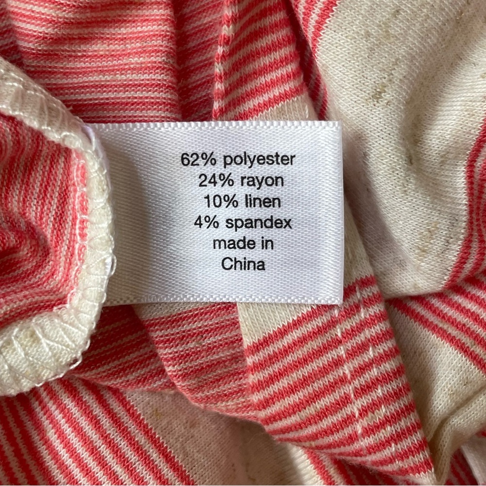 Cream & Coral Pink Striped Comfy Beachy Maxi Dress - Picture 11 of 13